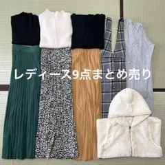 レディース服9点まとめ売り　コーデ売り　セット売り　着回し　秋冬　スカートコーデ