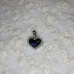 ペンダントトップ　ハート　ブルー