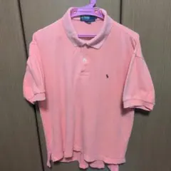 90s Ralph Lauren サーモンピンク ポロシャツ