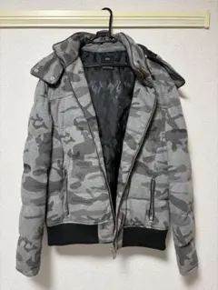 AZUL by moussy カモフラ柄 ダウンジャケット Lのサムネイル