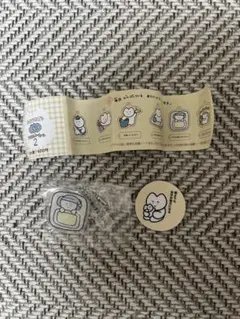 おりこうねこちゃん アクリルキーチェーン2 ガチャガチャ ステッカー付き