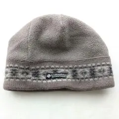 カナダ製　90s Columbia フリース ニット帽 グレー