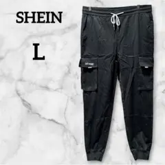 SHEIN 【L】 カーゴパンツ ズボン メンズ カジュアル ブラック