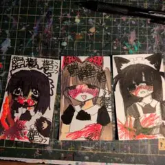 トレカサイズ萌え絵イラストセット