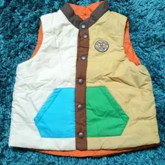 配色ダウンベスト　mikihouse　リバーシブル