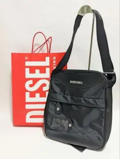 DIESEL ディーゼル レザー ナイロン ショルダー バッグ 斜め掛け