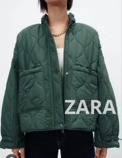 ♥ZARA♥オーバーサイズキルティングジャケットL♥軽量ゆったり