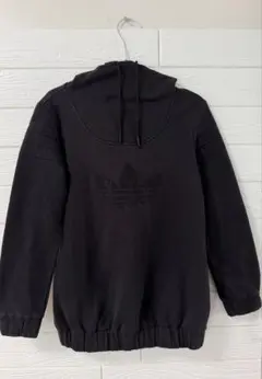adidas トレフォイル ラインストーン ロゴ パーカー 黒 レディース