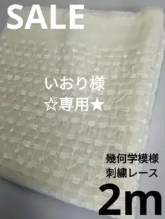 生地・幾何学模様刺繍レース〈2m〉