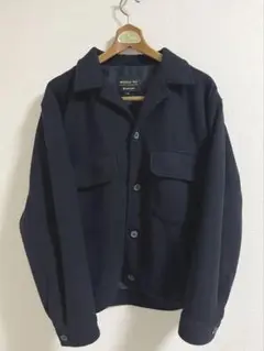 GLOBAL WORK WOOLLY TEC ウールコート ネイビー Mのサムネイル