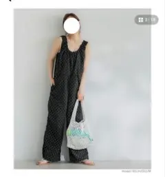 ＊新品未使用＊coca コカ ドット柄サロペット L＊のサムネイル