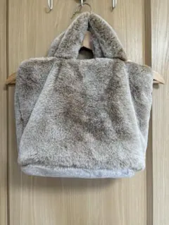 SHOO・LA・RUE ファー ハンドバッグ ベージュ