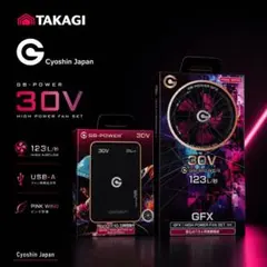 長信ジャパン 30V GB430PD ファン バッテリー 限定色③ ピンク羽