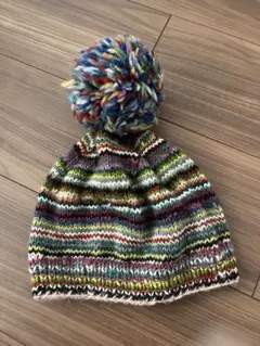 ✴︎People Tree✴︎ カラフルなハンドメイドニット帽