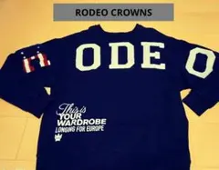 RODEO CROWNS★メンズ ビッグロゴ トレーナー☆Lサイズ★ネイビー