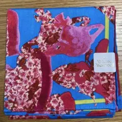 Vivienne Westwood ハンカチ 青地 花柄　未使用品