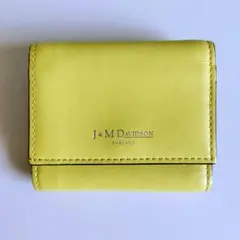 J&M Davidson レザー ミニウォレット 三つ折り財布 イエローのサムネイル