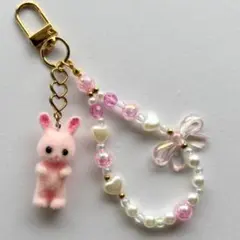 うさぎストラップ 平成レトロ ピンク - メルカリ