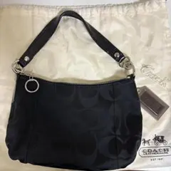 未使用級‼️【COACH】ワンショルダー シグネチャー レザー 人黒 10763 