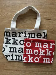 さ*く様 マリメッコ ロゴ トートバッグ ポーチ セット