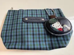 み*き様 ファミリア familiar ミニミニトート 青系 チェック ギンガム