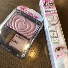【キャンメイク】パウダーチークP05ピンク02アイバックコンシーラー2個♡新品