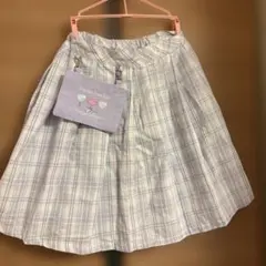 インナーパンツ付きチェック柄スカート 140(11)