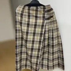 【美品】NATURALBEAUTY BASICチェック柄プリーツスカート