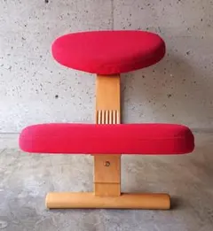 【良品】バランスチェアイージー　サカモトハウス 　レッド