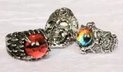 メンズアクセサリー レディースアクセサリー 髑髏 ドクロリング 骸骨 パンク系