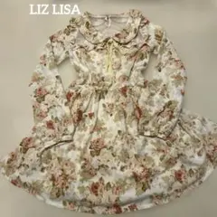 【希少】LIZ LISA 花柄フリル襟長袖ミニワンピース y2k 姫系ギャル