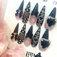 ネイルチップ　ギャル　y2k 地雷系　量産型　推し活　サブカル　ゴテゴテ　ピンク