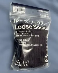コンビニエンスウェア A.H ルーズソックス　ネイビー25-28cm