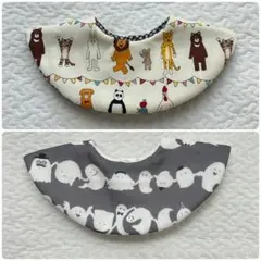 けろけろ様専用　ハンドメイド　まんまるスタイ　アニマルズ