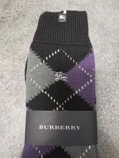 バーバリー　未使用　メンズソックス　黒系