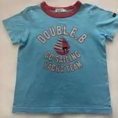 ミキハウス　DOUBLE.B 水色 子ども半袖Tシャツ　110㎝