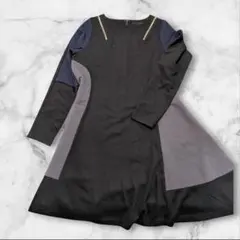 JEANASISジッパーデザイン Aラインワンピース　ID377