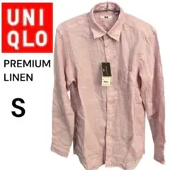 【新品未使用タグ付き】UNIQLO プレミアムリネンシャツ S ピンク 完売品