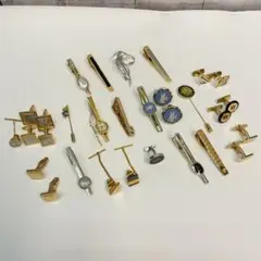 ネクタイピン カフス20点セットVUITTON、Dior、dunhill他