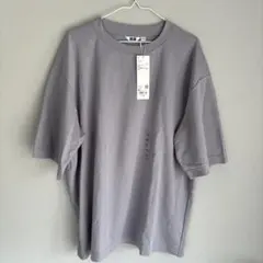 UNIQLO エアリズムコットンオーバーサイズTシャツ ライトパープル XXL