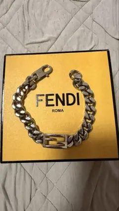 FENDI フェンディ FFブレスレット S シルバー ゴールド 喜平 74 - メルカリ