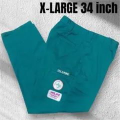 X-LARGE エクストララージ 美品 ワイドチノパンツ 34インチ ワーク 緑