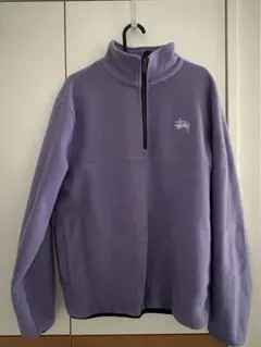 Stussy パープル ハーフジップ フリース S