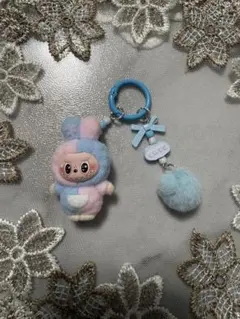 ラブブ ぬいぐるみキーホルダーうさぎ　うさぶぶ　ピンク✖️水色ミクスカラー