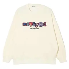 【新品】ミルクフェド カラフルロゴワッペン付きスウェット トレーナー ロゴ刺繍