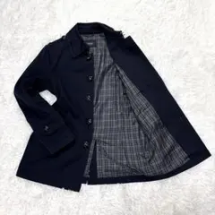 BURBERRY BLACK LABEL ネイビーチェスターコート M