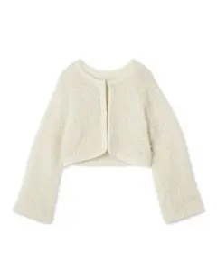 スナイデル snidel ファーライクニットジャケット IVR アイボリー