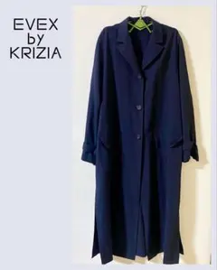 EVEX by KRIZIA ネイビー ロングコート　ヴィンテージ 90's