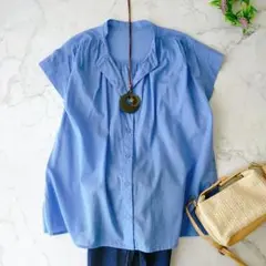 極美品 マーガレットハウエル ブラウス FINE POPLIN ネッカチーフ