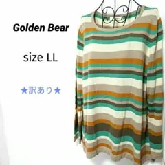 ★訳あり★ Golden Bear ボーダー ニットセーター 長袖 LLサイズのサムネイル
